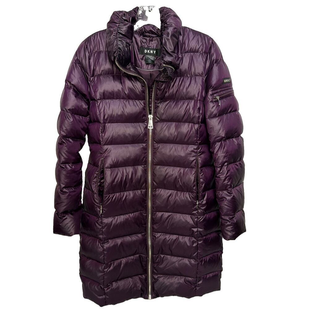 DKNY Women's Size Small Down Puffer Coat Long Trench
